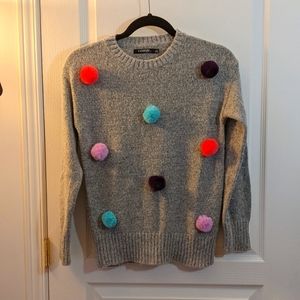 George Girls sweater with Pom Poms